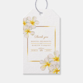 Tropische Blume Frangipani Hochzeit Geschenkanhänger