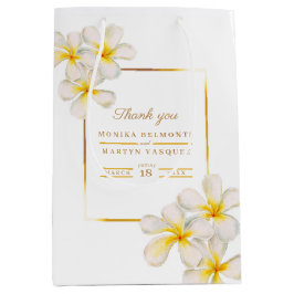 Tropische Blume Frangipani Hochzeit Mittlere Geschenktüte