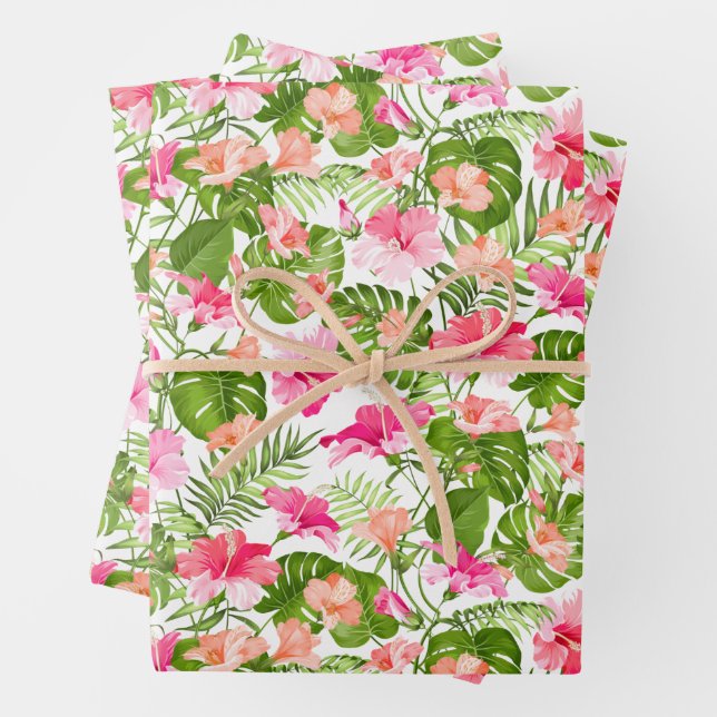 Tropische Blume Geschenkpapier Set (Beispiel)