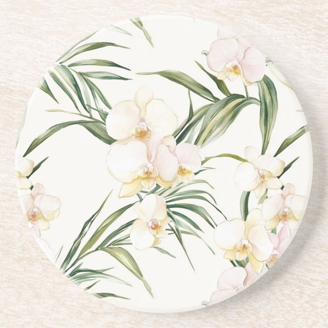 Tropische Blume Getränkeuntersetzer (Vorne)