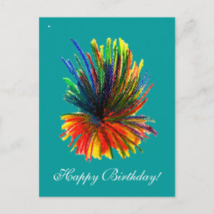 Tropische Blume Happy Birthday Card Postkarte