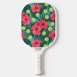 Tropische Blume Individuelle Name Telefonnummer dr Pickleball Schläger