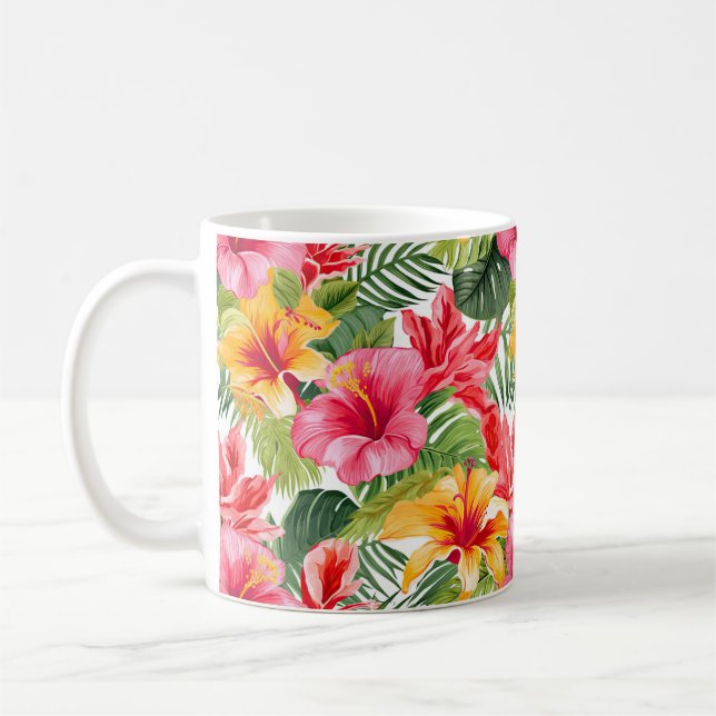 Tropische Blume Kaffee Tasse (Links)