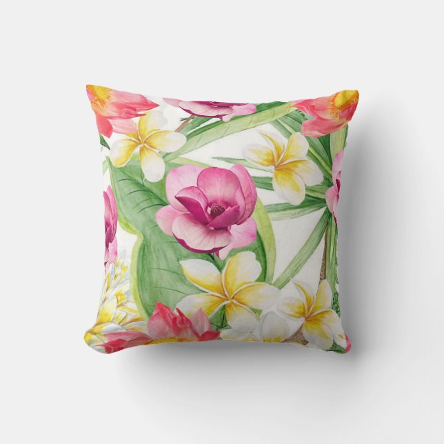 Tropische Blume Kissen (Vorderseite)