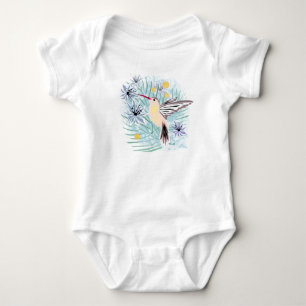 Tropische Blume, Kolibris. Baby Strampler