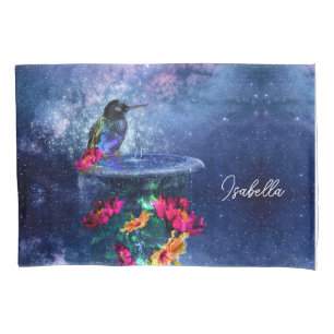 Tropische Blume, Kolibris personalisiert Kissenbezug
