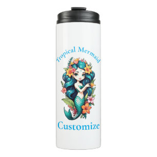 Tropische Blume Mermaid Thunder_Cove Thermosbecher