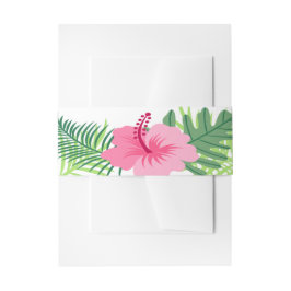 Tropische Blume mit Blumen Einladungsbanderole