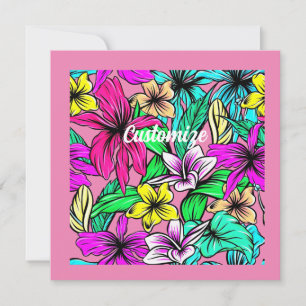 Tropische Blume Mix Thunder_Cove Einladung
