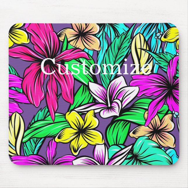 Tropische Blume Mix Thunder_Cove Mousepad (Vorne)