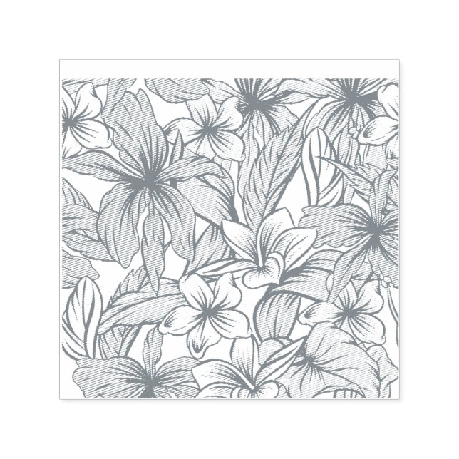Tropische Blume Mix Thunder_Cove Permastempel (Design)