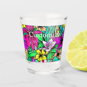 Tropische Blume Mix Thunder_Cove Schnapsglas