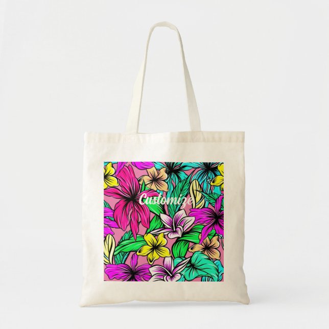 Tropische Blume Mix Thunder_Cove Tragetasche (Vorne)