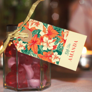 Tropische Blume Muster Hawaiianvibe Geschenkanhänger