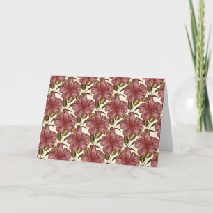 tropische Blume nahtlos Rote Blume Karte