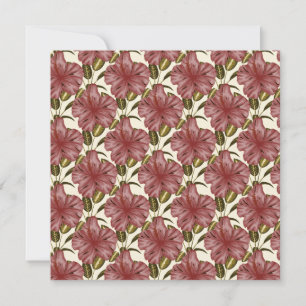 tropische Blume nahtlos Rote Blume Karte