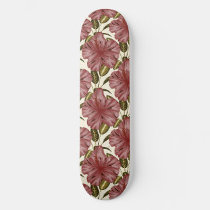 tropische Blume nahtlos Rote Blume Skateboard