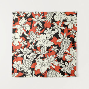 Tropische Blume Nahtloses exotisches Muster Wandteppich