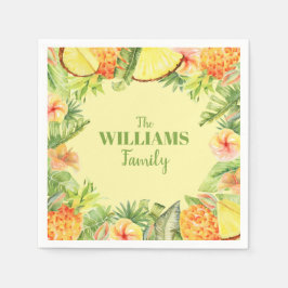 Tropische Blume Obstgarten Serviette