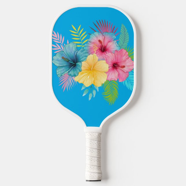 Tropische Blume Pickleball Schläger (Vorderseite)