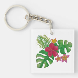 Tropische Blume Schlüsselanhänger