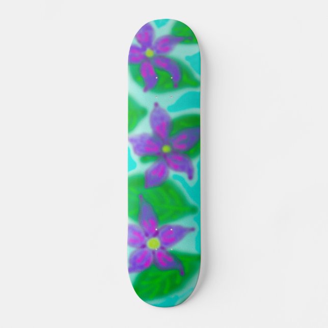Tropische Blume Skateboard (Vorderseite)