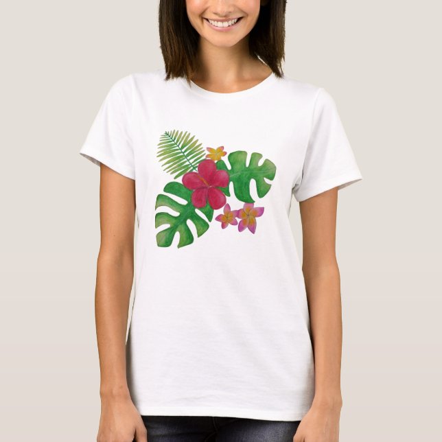 Tropische Blume T-Shirt (Vorderseite)