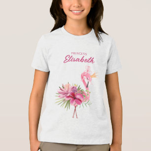 Tropische Blume und Fernbedienungen Tri-Blend Shirt