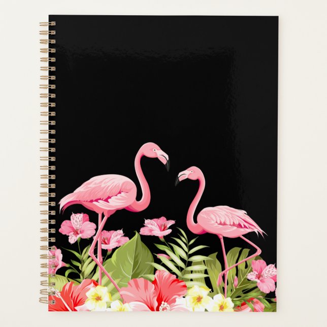 Tropische Blume und Flamingos-32146 Planer (Vorderseite)