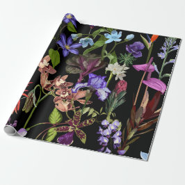 Tropische Blume und Gartenanlagen. Geschenkpapier