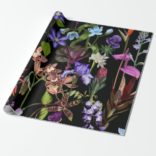 Tropische Blume und Gartenanlagen. Geschenkpapier