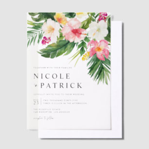 Tropische Blume und Hochzeiten im Grünen