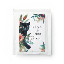 Tropische Blume und Jaguar