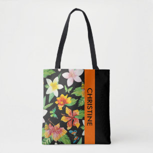 Tropische Blume und Schmetterlinge