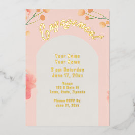 Tropische Blume Verlobung Einladung