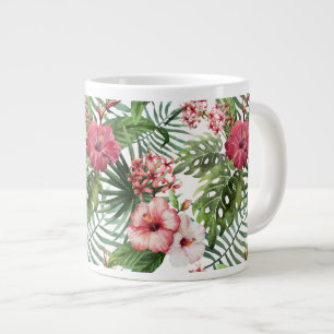 Tropische Blume Wasserfarben Moderne schöne Blume Jumbo-Tasse