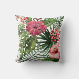 Tropische Blume Wasserfarben Moderne schöne Blumen Kissen