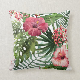 Tropische Blume Wasserfarben Moderne schöne Blumen Kissen