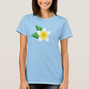 Tropische Blume Weißes Frangipani Illustration T-Shirt