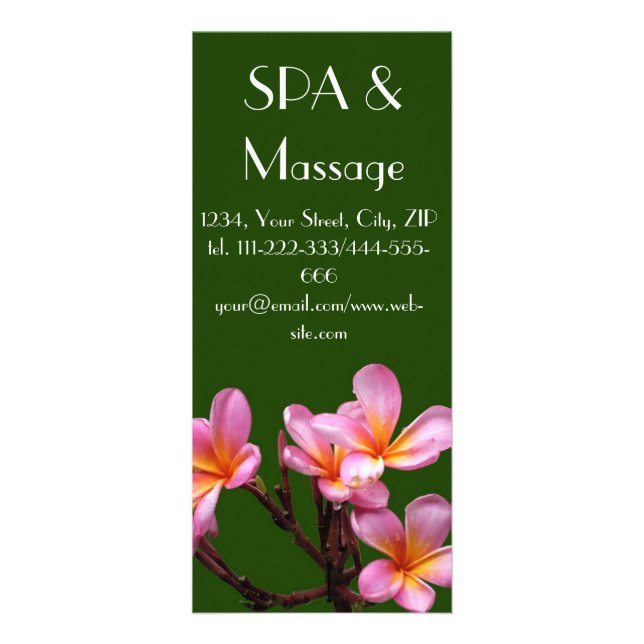 Tropische Blume Werbekarte (Vorne)