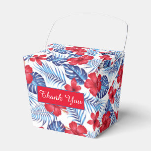 Tropische Blumen Blätter Danke Favor Box Geschenkschachtel