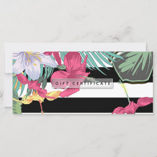 Tropische Blumen Blüten Geschenkgutschein