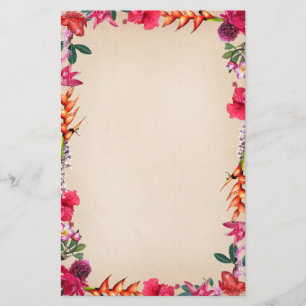 Tropische Blumen Briefpapier