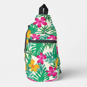 Tropische Blumen Crossbody Bag