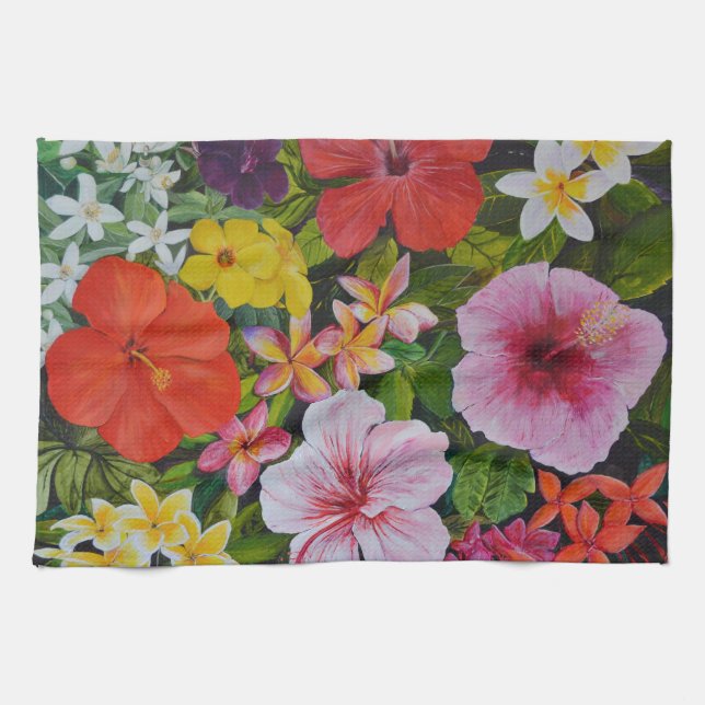 Tropische Blumen Handtuch (Horizontal)