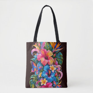 Tropische Blumen-Hibiskus-Muster-Tasche