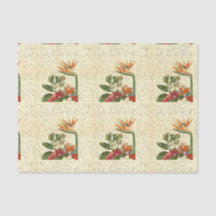 Tropische Blumen im Vintage-Stil