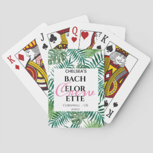 Tropische Blumen-Junggesellinnenparty Spielkarten