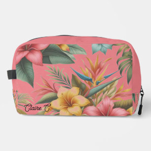 Tropische Blumen Naturinspirierte Accessoiretasche Waschbeutel