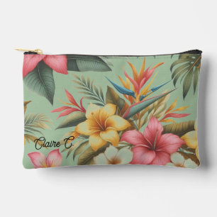 Tropische Blumen Naturinspirierte Accessoiretasche Zubehörtasche
